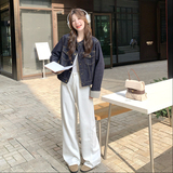 美式慵懒chic工装牛仔短外套女春秋2025超火好看高级小众夹克上衣，女装短外套，2C036