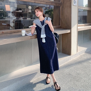 夏季薄款2025淡人超火独特绝美韩系长裙子披肩无袖软牛仔连衣裙女图片