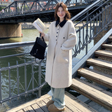 超长款双面羊毛大衣两色90羊毛2C036-Y301-P250-K395，女装毛呢外套，2C036