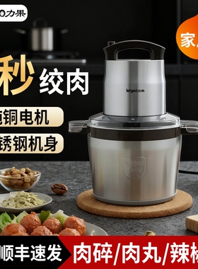 力果6L绞肉机家用电动不锈钢打馅
