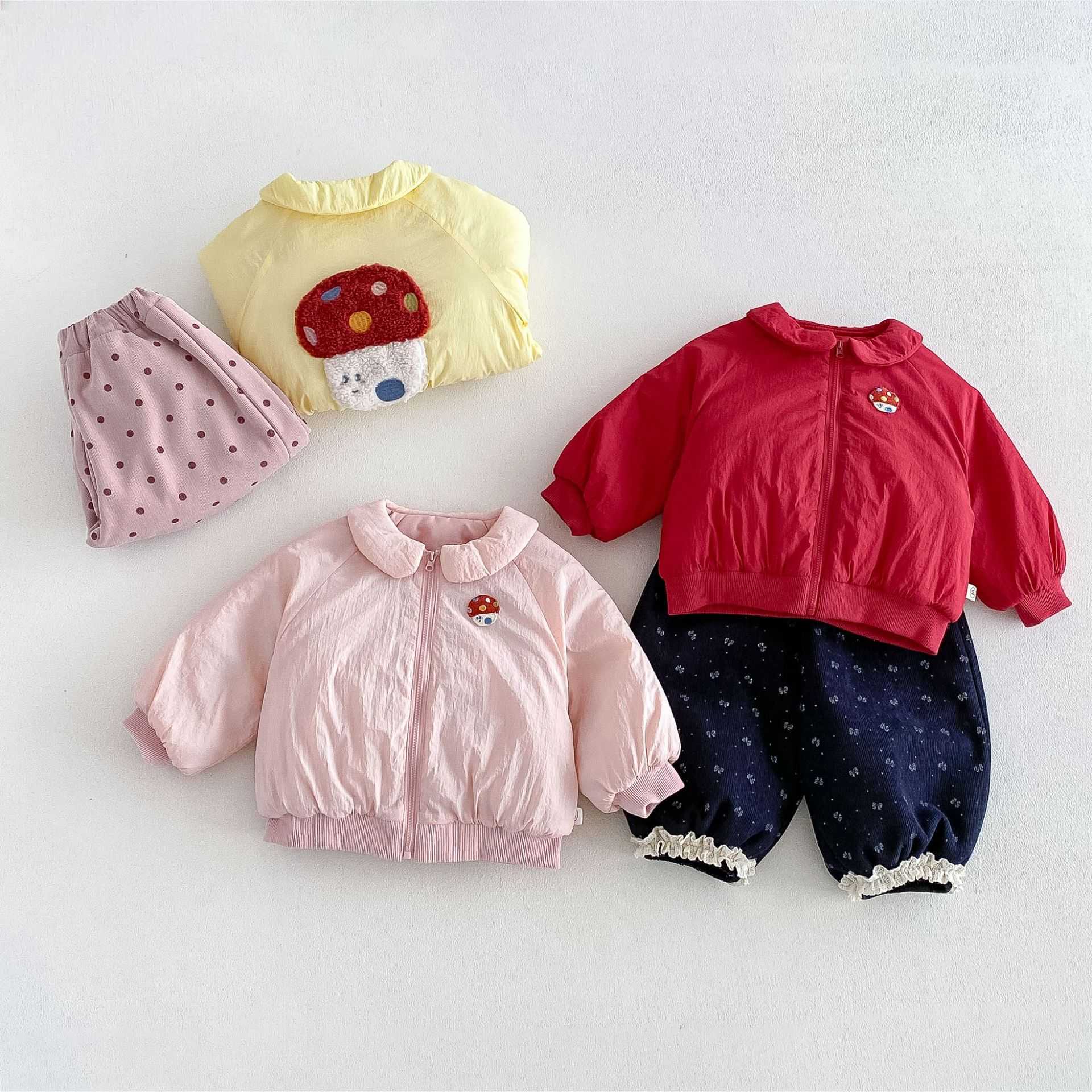 女童可爱夹棉面包服2026冬季儿童