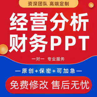 企业年度业务经营状况分析汇报PPT年终财务部门工作总结报告代写