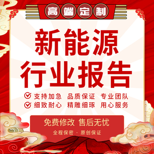 2024新能源汽车行业报告市场数据研究发展趋势前景调查分析代写撰