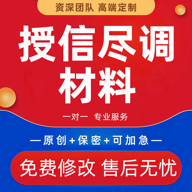 代写银行授信尽调报告债券募集说明书PPT项目融资贷款调查材料撰