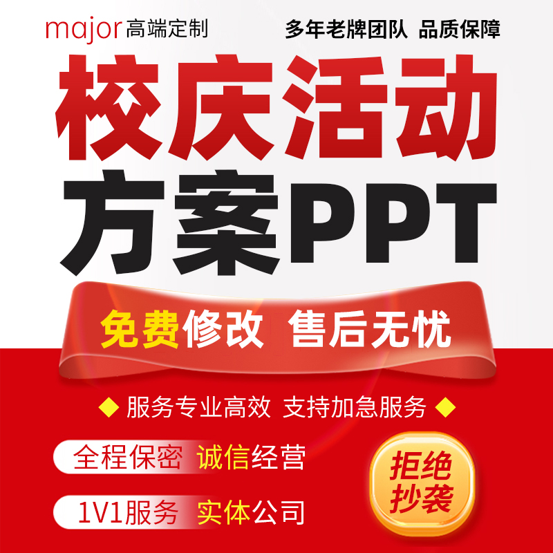 代写学校校庆活动方案ppt中小学大学庆典筹备策划节目表演流程撰