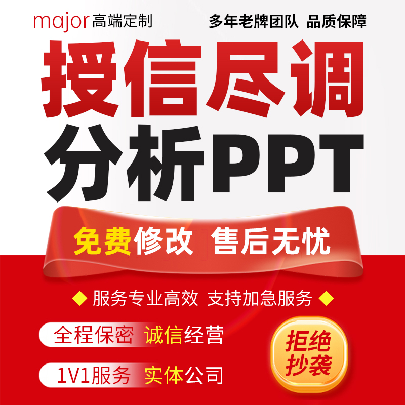 代写银行授信尽调报告财务分析企业项目业务融资贷款调查PPT制作