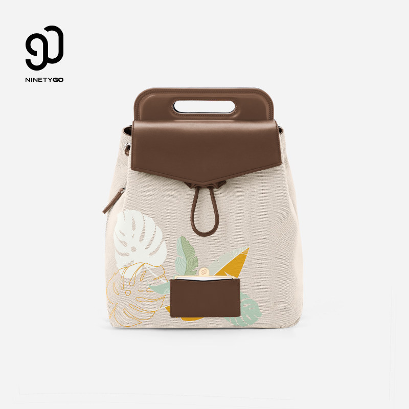 90分双肩包女经典时尚复古背包新款大学生出行逛街大容量简约背包