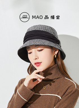 MAO品帽堂 秋冬新款高级感渔夫帽女时尚百搭显脸小气质休闲遮阳帽