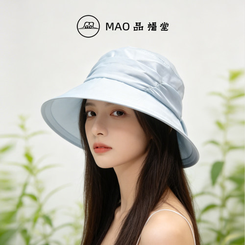 春夏防晒宽檐蝴蝶结渔夫帽女