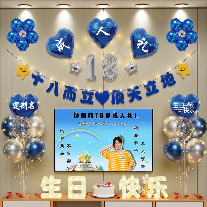 18岁生日场景布置装饰十八成人礼