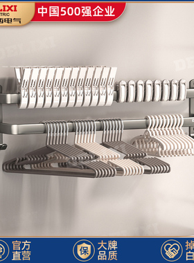 德力西衣架收纳架阳台免打孔晾衣服收纳神器墙上壁挂晾衣夹收纳架