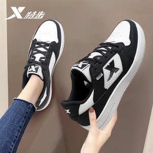 特步女鞋板鞋女夏季官方旗舰店正品休闲鞋夏天网面透气运动鞋女款