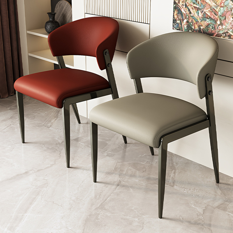 意式极简餐椅家用现代简约靠背椅子设计师款扶手餐桌椅子酒店凳J*