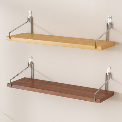 墙上置物架一字隔板架子墙上木板定作实木多层创意挂墙书架置物板