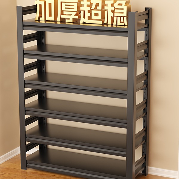 家用钢制鞋架门口落地多层置物架简易铁艺收纳架玄关入户门后鞋柜