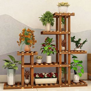 花架阳台实木花架子置物架室内家用多肉落地面装饰花盆架客厅木制