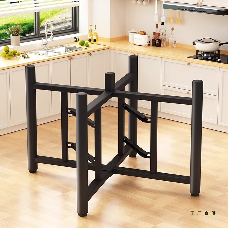 大圆桌桌架现代简约弹簧可折叠1.8米桌架大排档单独桌架桌腿支撑