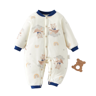 小聪熊婴儿衣服冬季棉服连体衣a