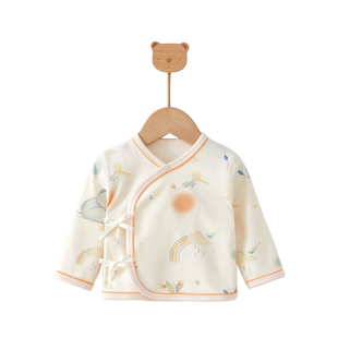 新生婴儿衣服春秋纯棉无骨半背衣0到3个月初生宝宝单上衣a类52码9