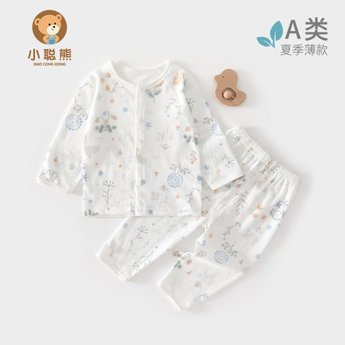 婴儿套装夏季薄款分体衣服小聪熊