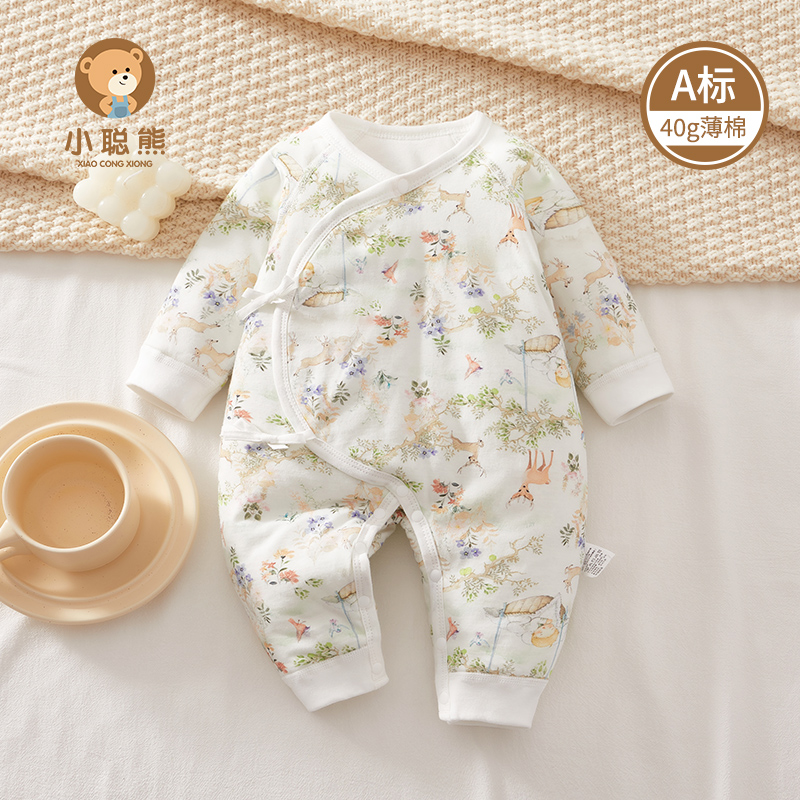 小聪熊新生婴儿衣服秋冬连体衣女