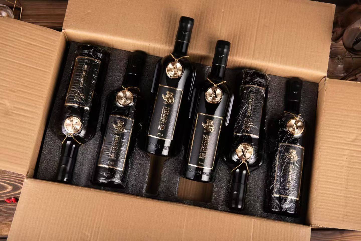 澳洲进口考拉金钻八号干红葡萄酒15度干红重型瓶礼盒款750ml*6瓶