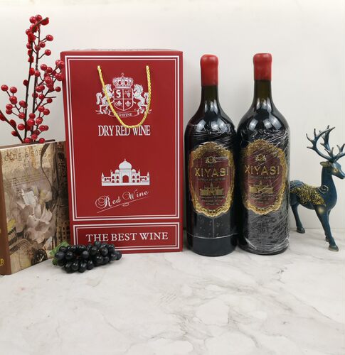 法国进口3L六斤大瓶城堡干红葡萄酒摆件大酒13度送礼自饮