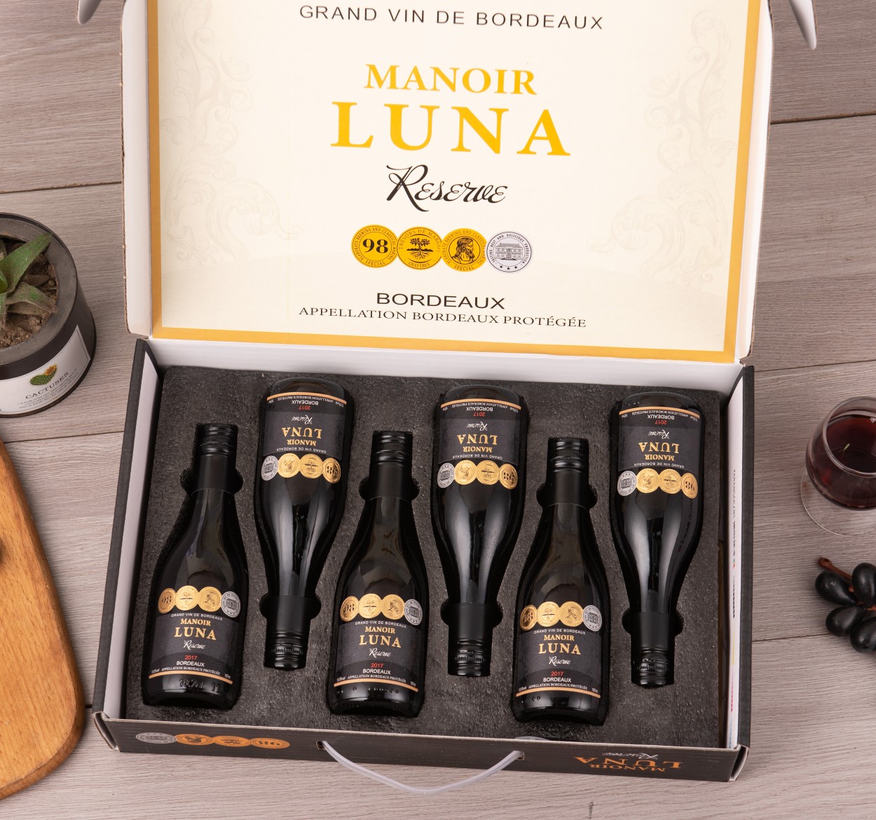 法国进口娣娜庄园珍藏干红葡萄酒187ml晚安小瓶干红葡萄酒13.5度