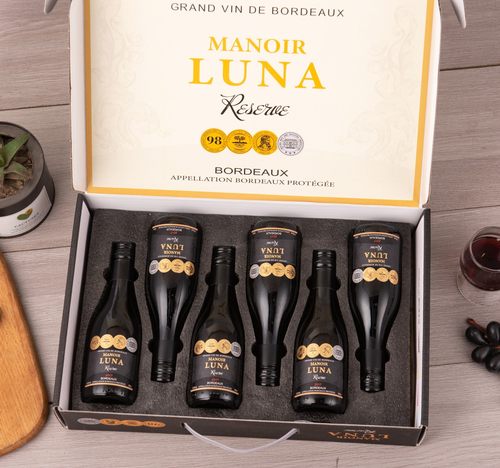 法国进口娣娜庄园珍藏干红葡萄酒187ml晚安小瓶干红葡萄酒13.5度