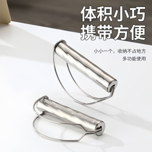 不锈钢竹节手柄提菜器拎菜神器省力防勒手买菜购物篮提手坚固耐用