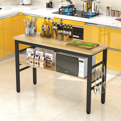 简易长方形桌厨房切菜桌家用灶台置物架长70/90/110/130桌子高80