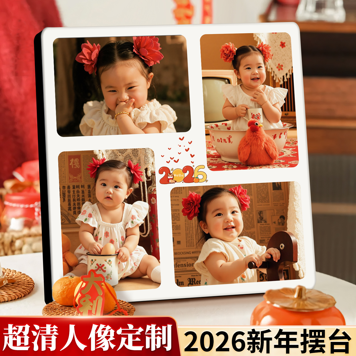 新年相框定制摆台摆件