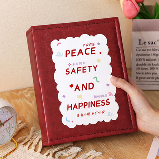 皮质小相册本回忆录56六拍立得收纳成长影集插页式相簿旅游记录册