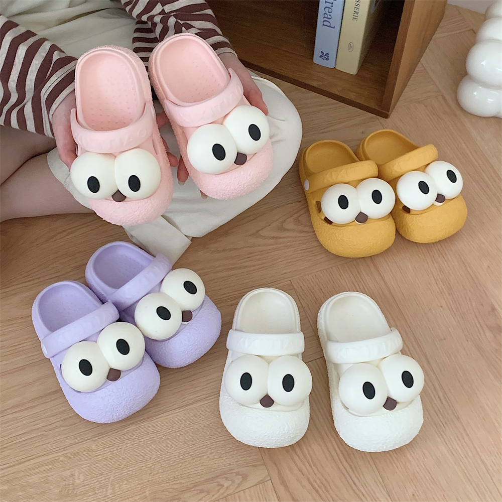 细细条儿童EVA软底大眼睛洞洞鞋