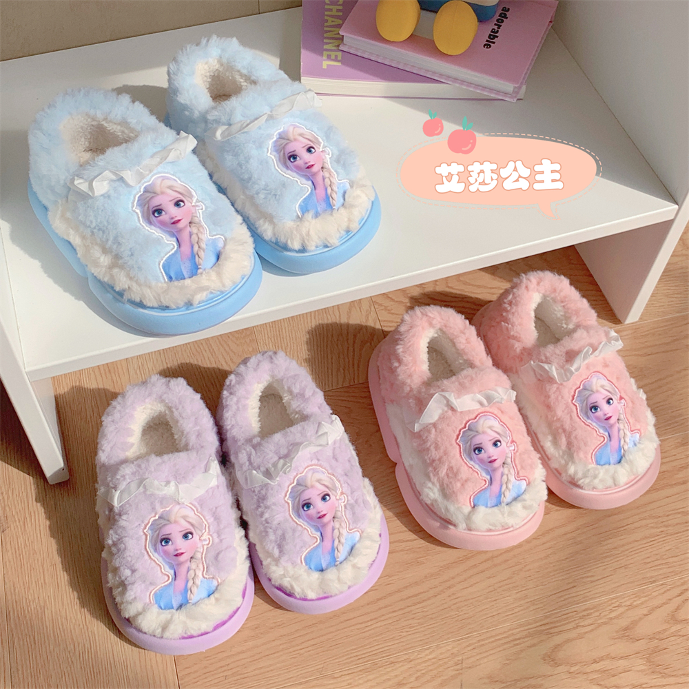卡通全包跟公主时尚毛毛鞋