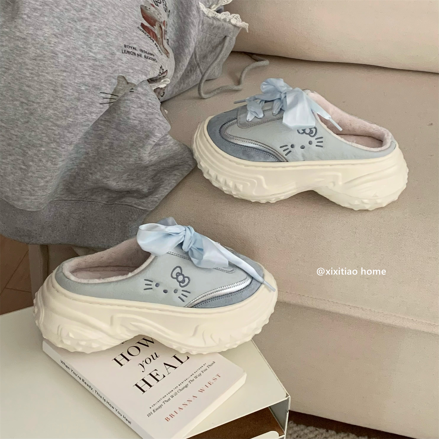 高级感正版HelloKitty棉拖鞋女鞋