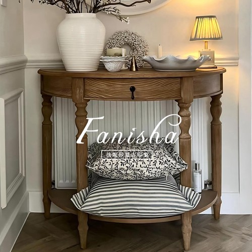 法妮莎美式乡村原木风玄关台