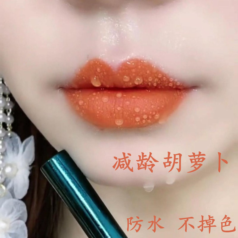 李佳琪推荐新款正品不沾杯不掉色肉桂奶茶胡萝卜色口红雨衣哑光女