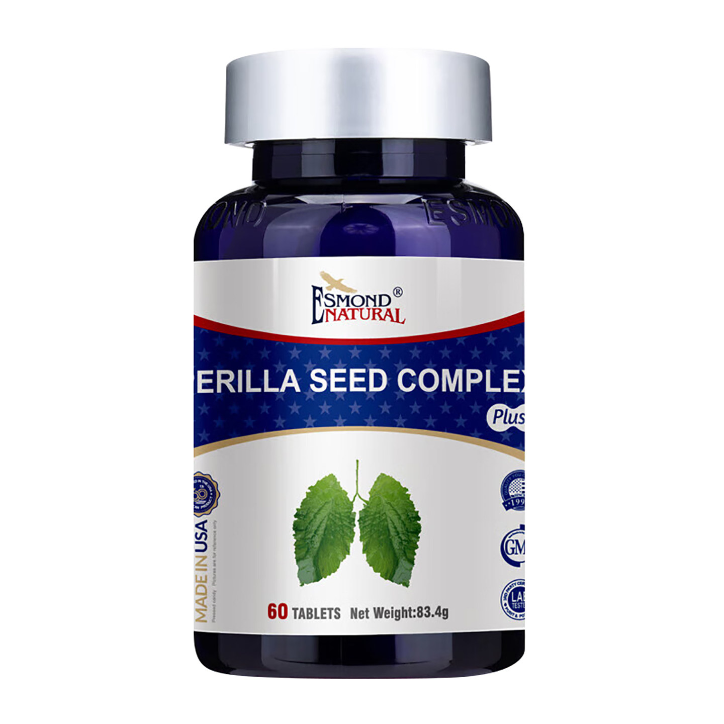 爱司盟清结紫苏籽复合片 成人健康肺部紫苏籽复合片60粒 美国进口