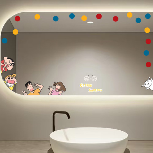 卡通可爱贴画浴室镜子防水贴纸