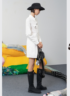 UNIDESXUX新款白色露腰连衣裙DJ104004A351