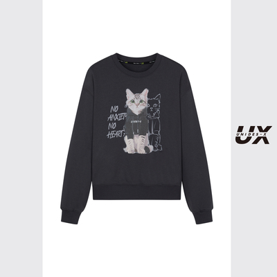 UNIDES-X UX新款秋季【萌宠系列】讲究小猫卫衣