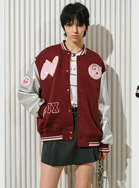 UX 秋冬新款 棒球服外套女 时尚通勤无
