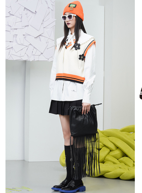 UNIDESXUX新款印花立领衬衫DI421004A251