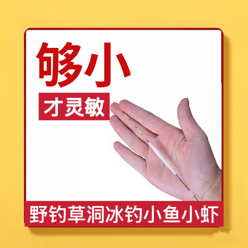 伶洋浅水漂短漂醒目高灵敏加粗尾轻口鲫鲤鱼纳米浮漂冬春短小鱼漂
