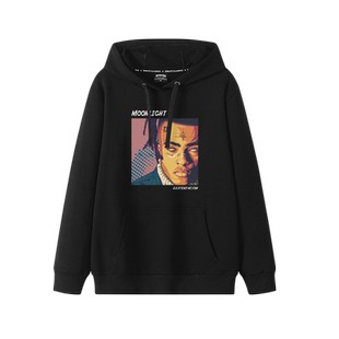 xxxtentacion卫衣男美式复古hiphop潮牌嘻哈连帽上衣秋冬加绒外套