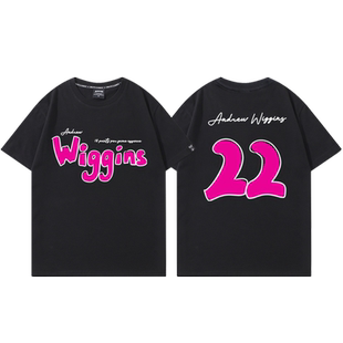 维金斯短袖t恤男勇士队22号美式复古篮球衣短袖宽松纯棉半袖夏季