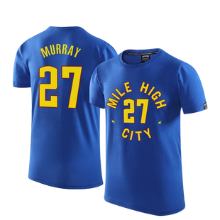 穆雷27号城市版篮球衣美式休闲运动训练约基奇短袖宽松纯棉T恤夏