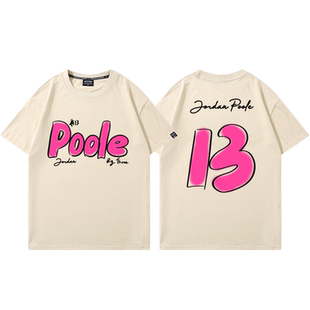 奇才队普尔13号篮球衣美式高街休闲运动投篮训练短袖夏季宽松半袖