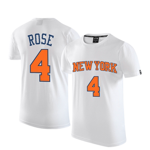 尼克斯罗斯4号球衣T恤男2023新款美式篮球运动训练短袖纯棉宽松夏